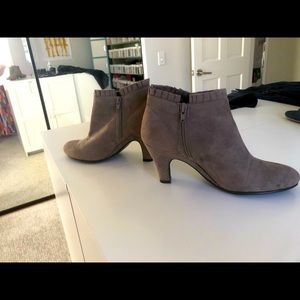Grey suede booties 7.5 beautiful and very chic